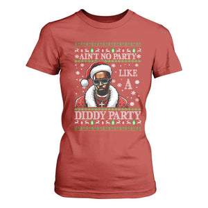 Funny Dirty Santa Diddy Christmas T Shirt For Women Ain't No Party Like A Diddy Party TS11 Red Print Your Wear