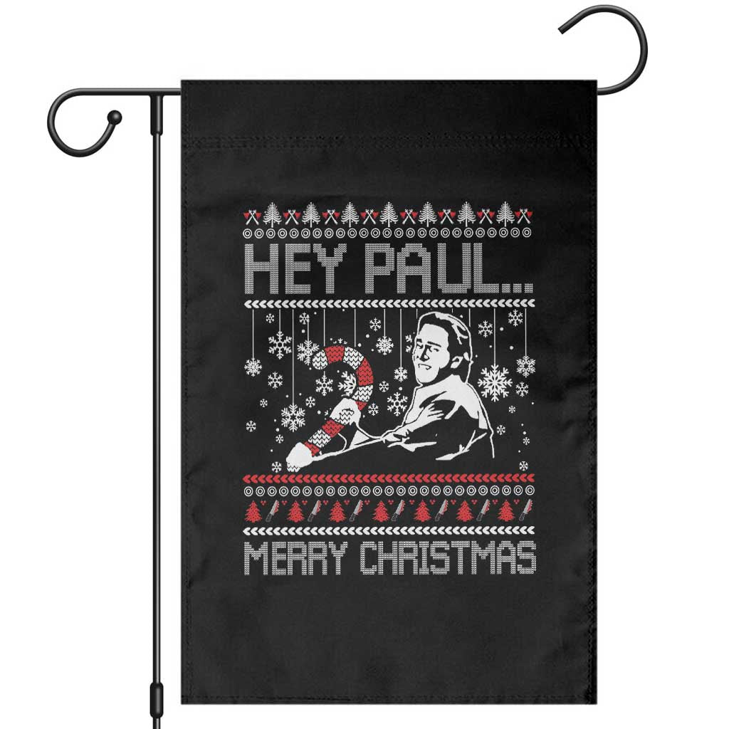 Funny Christmas Psycho Garden Flag Hey Paul Merry Christmas Serrial Killer Movie TS11 Black Print Your Wear