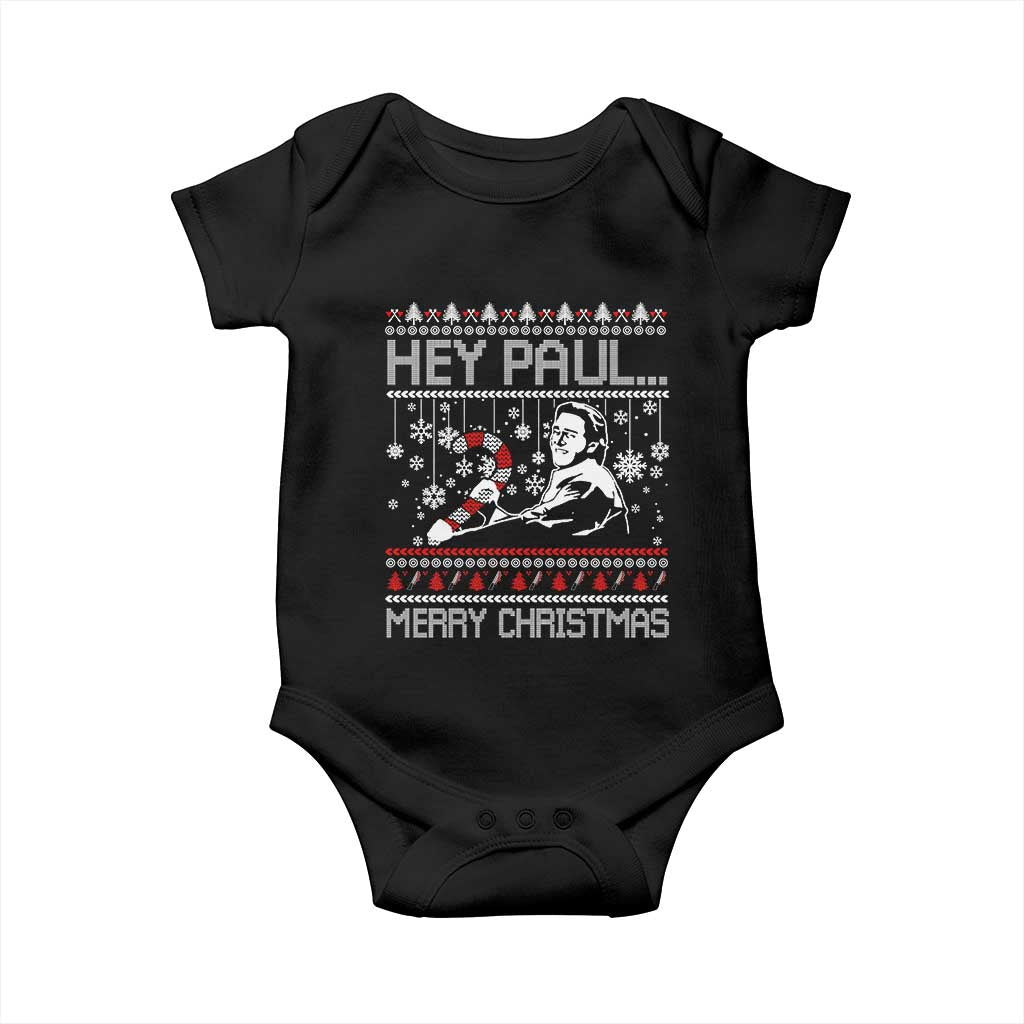 Funny Christmas Psycho Baby Onesie Hey Paul Merry Christmas Serrial Killer Movie TS11 Black Print Your Wear
