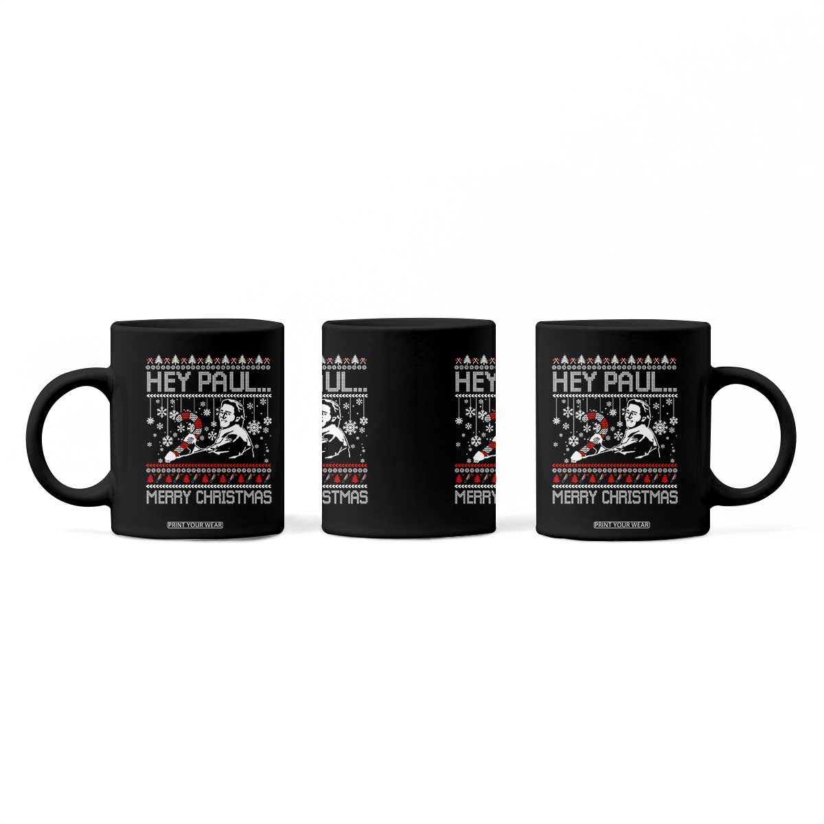 Funny Christmas Psycho Coffee Mug Hey Paul Merry Christmas Serrial Killer Movie TS11 Print Your Wear