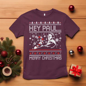 Funny Christmas Psycho T Shirt Hey Paul Merry Christmas Serrial Killer Movie TS11 Maroon Print Your Wear