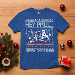 Funny Christmas Psycho T Shirt Hey Paul Merry Christmas Serrial Killer Movie TS11 Royal Blue Print Your Wear
