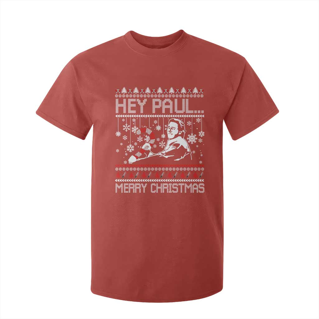 Funny Christmas Psycho T Shirt For Kid Hey Paul Merry Christmas Serrial Killer Movie TS11 Red Print Your Wear