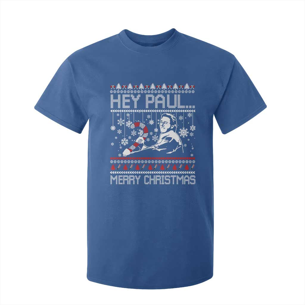 Funny Christmas Psycho T Shirt For Kid Hey Paul Merry Christmas Serrial Killer Movie TS11 Royal Blue Print Your Wear