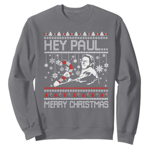 Funny Christmas Psycho Sweatshirt Hey Paul Merry Christmas Serrial Killer Movie TS11 Charcoal Print Your Wear