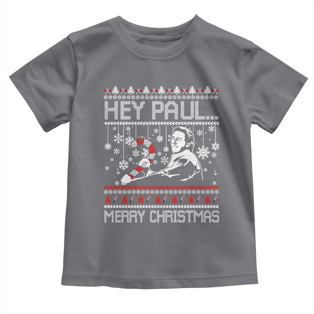 Funny Christmas Psycho Toddler T Shirt Hey Paul Merry Christmas Serrial Killer Movie TS11 Charcoal Print Your Wear