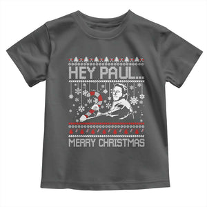 Funny Christmas Psycho Toddler T Shirt Hey Paul Merry Christmas Serrial Killer Movie TS11 Dark Heather Print Your Wear
