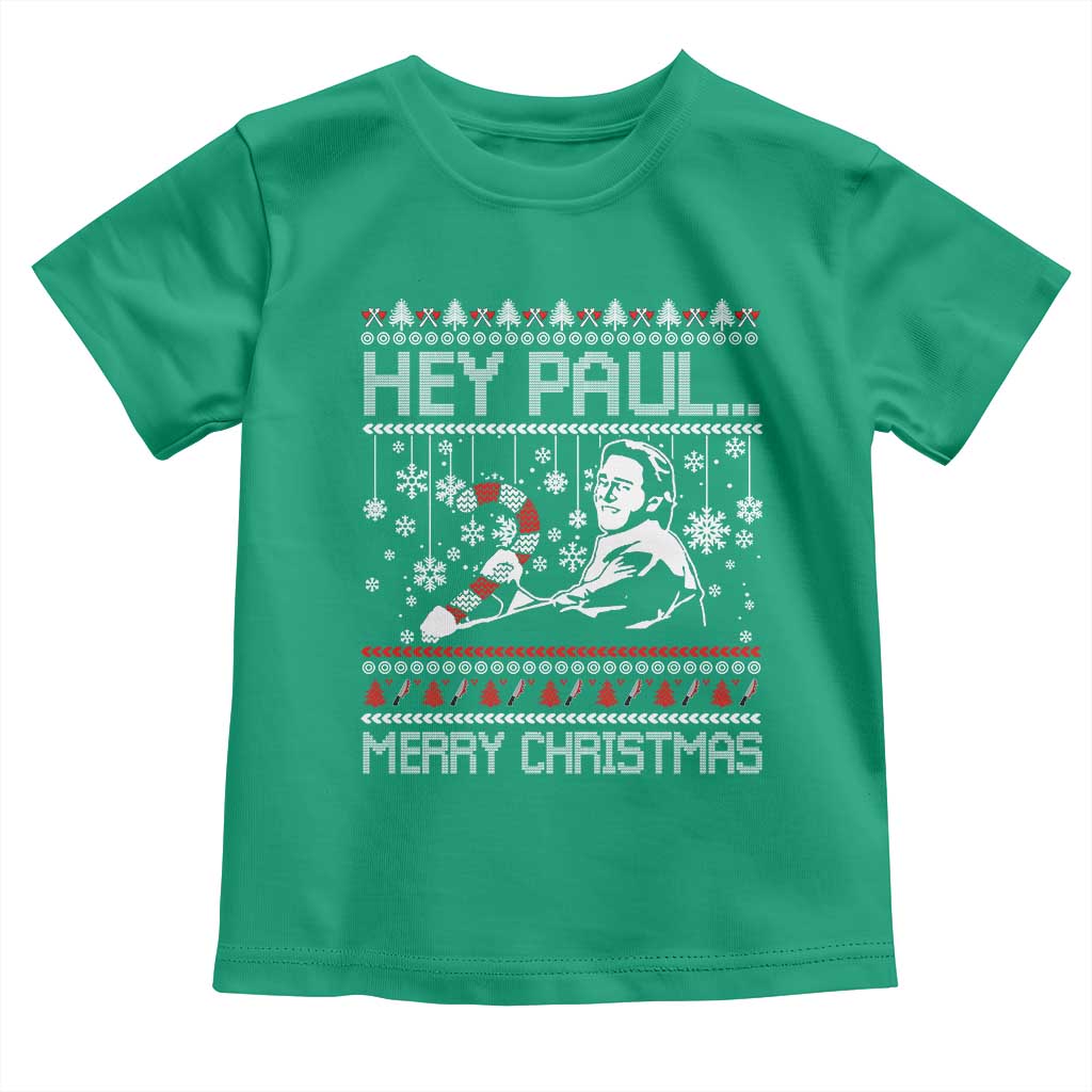 Funny Christmas Psycho Toddler T Shirt Hey Paul Merry Christmas Serrial Killer Movie TS11 Irish Green Print Your Wear