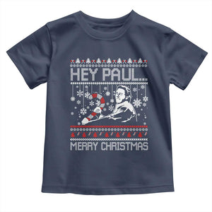 Funny Christmas Psycho Toddler T Shirt Hey Paul Merry Christmas Serrial Killer Movie TS11 Navy Print Your Wear