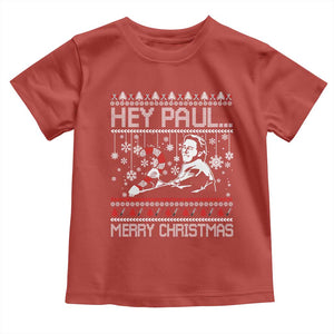 Funny Christmas Psycho Toddler T Shirt Hey Paul Merry Christmas Serrial Killer Movie TS11 Red Print Your Wear