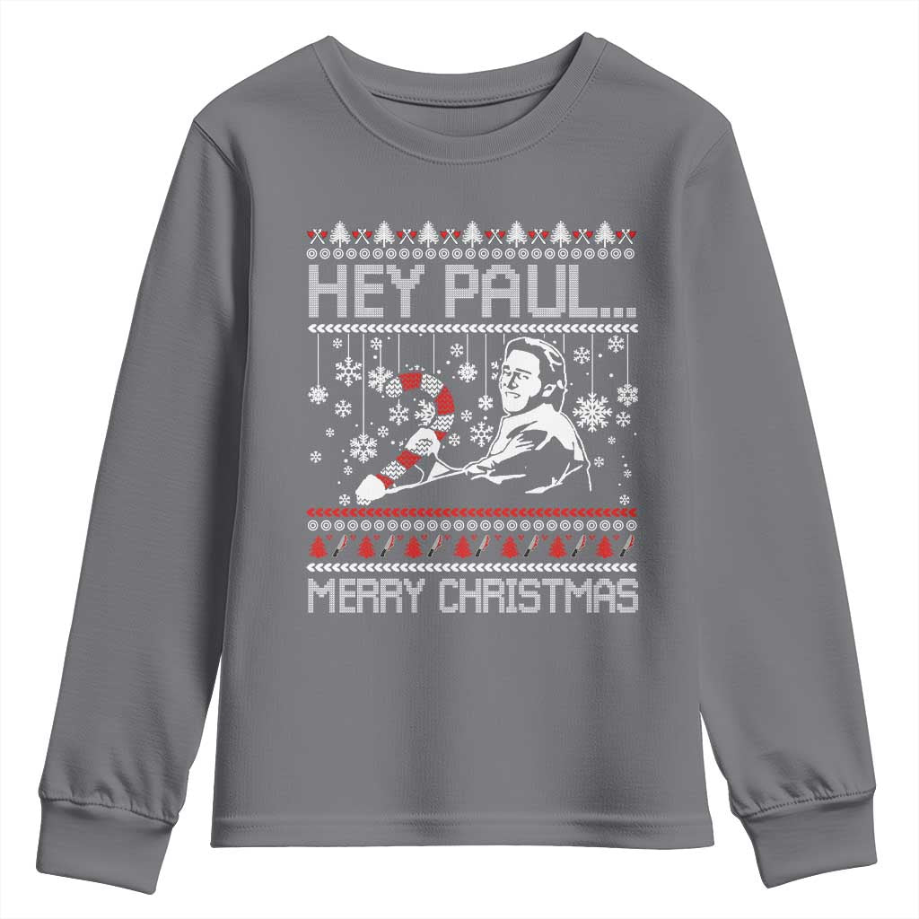 Funny Christmas Psycho Youth Sweatshirt Hey Paul Merry Christmas Serrial Killer Movie TS11 Charcoal Print Your Wear