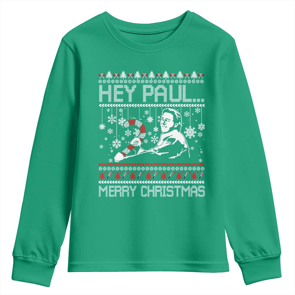 Funny Christmas Psycho Youth Sweatshirt Hey Paul Merry Christmas Serrial Killer Movie TS11 Irish Green Print Your Wear