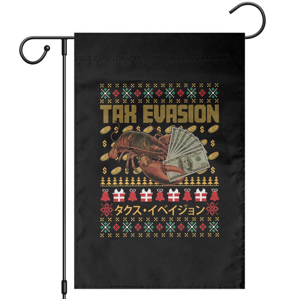 Tax Evasion Lobster Christmas Garden Flag Funny Sarcasm Oddly Specific Meme TS11 Black Print Your Wear