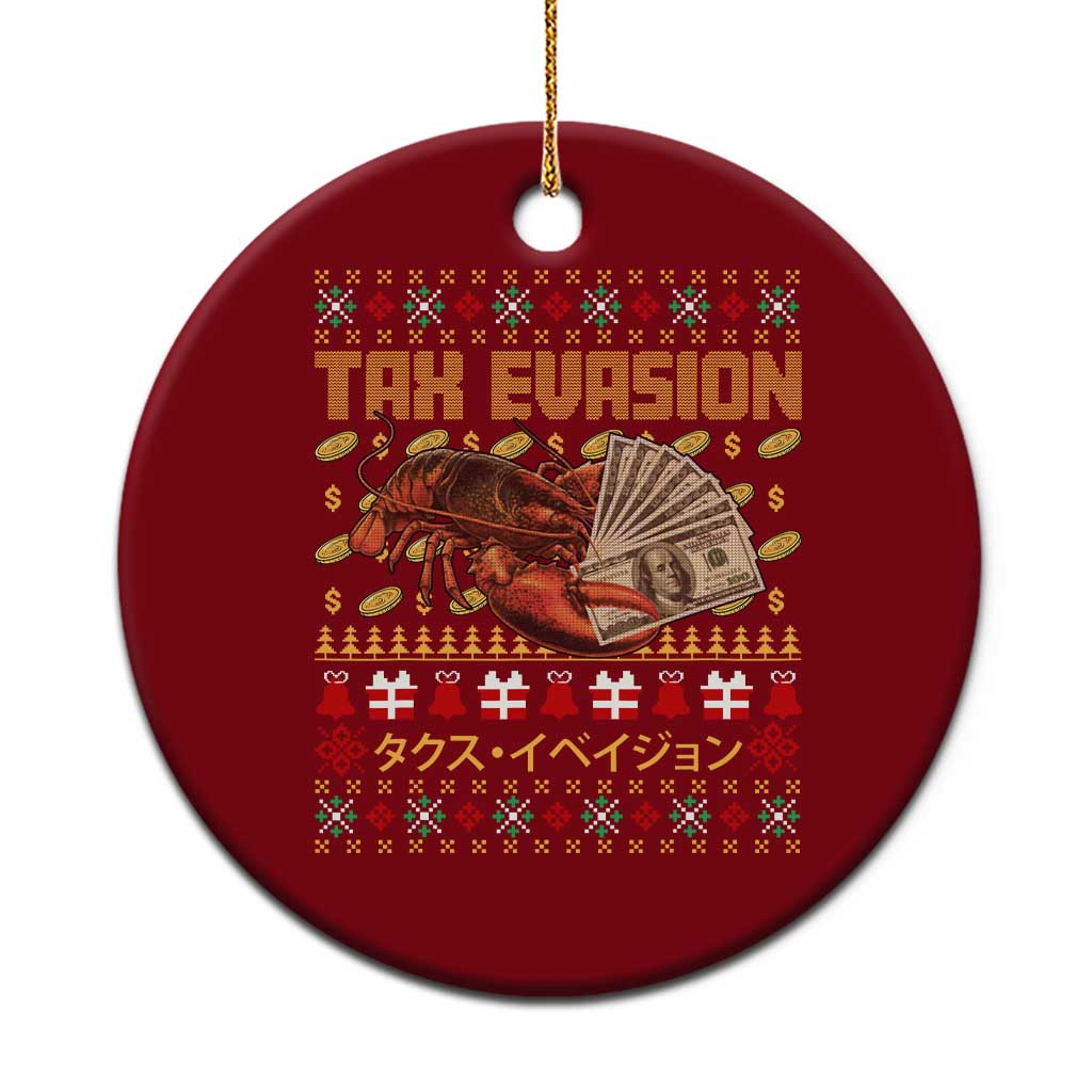 Tax Evasion Lobster Christmas Ceramic Ornament Funny Sarcasm Oddly Specific Meme TS11 1pc Red Print Your Wear