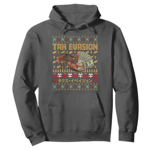 Tax Evasion Lobster Christmas Hoodie Funny Sarcasm Oddly Specific Meme TS11 Dark Heather Print Your Wear