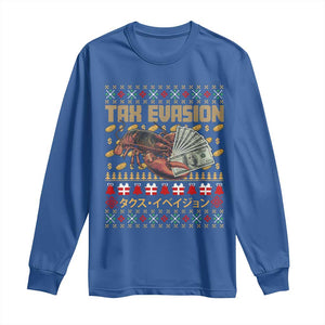 Tax Evasion Lobster Christmas Long Sleeve Shirt Funny Sarcasm Oddly Specific Meme TS11 Royal Blue Print Your Wear