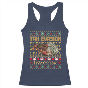 Tax Evasion Lobster Christmas Racerback Tank Top Funny Sarcasm Oddly Specific Meme TS11 Navy Print Your Wear