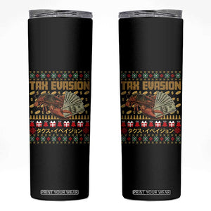 Tax Evasion Lobster Christmas Skinny Tumbler Funny Sarcasm Oddly Specific Meme TS11 Black Print Your Wear