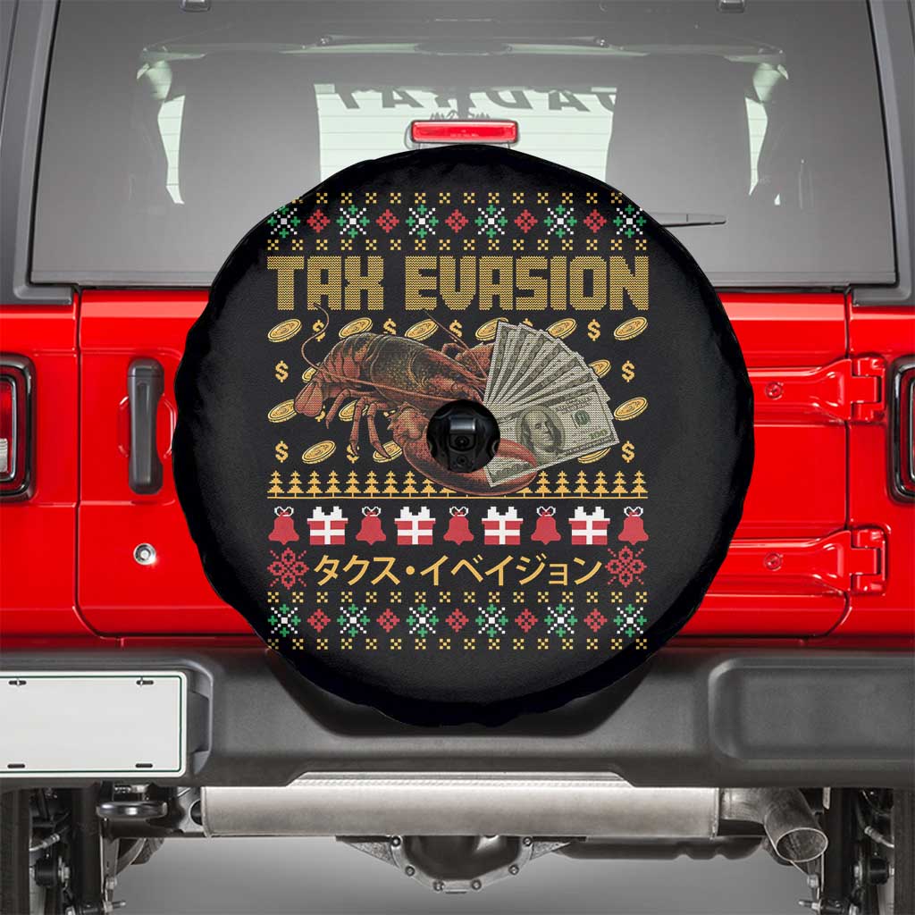 Tax Evasion Lobster Christmas Spare Tire Cover Funny Sarcasm Oddly Specific Meme TS11 Black Print Your Wear