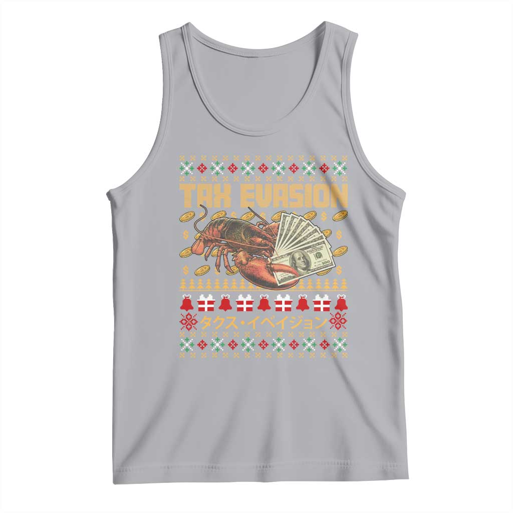Tax Evasion Lobster Christmas Tank Top Funny Sarcasm Oddly Specific Meme TS11 Athletic Heather Print Your Wear