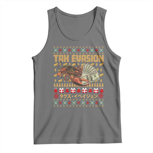 Tax Evasion Lobster Christmas Tank Top Funny Sarcasm Oddly Specific Meme TS11 Black Heather Print Your Wear