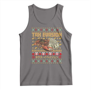 Tax Evasion Lobster Christmas Tank Top Funny Sarcasm Oddly Specific Meme TS11 Deep Heather Print Your Wear