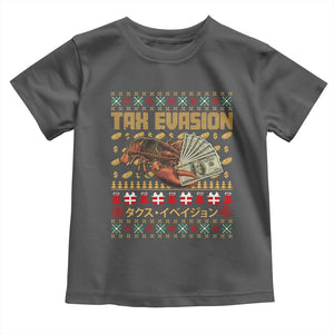 Tax Evasion Lobster Christmas Toddler T Shirt Funny Sarcasm Oddly Specific Meme TS11 Dark Heather Print Your Wear