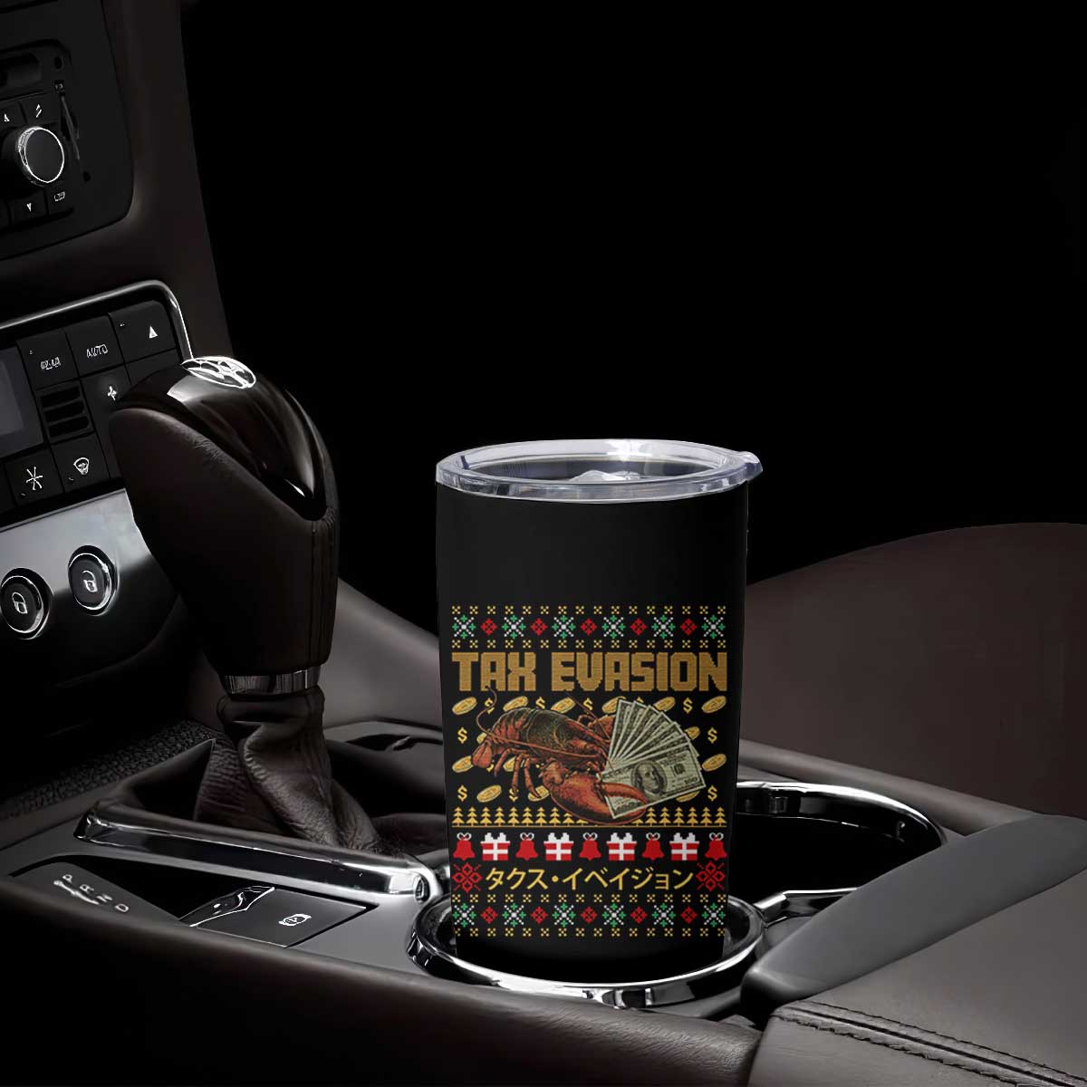 Tax Evasion Lobster Christmas Tumbler Cup Funny Sarcasm Oddly Specific Meme TS11 Print Your Wear