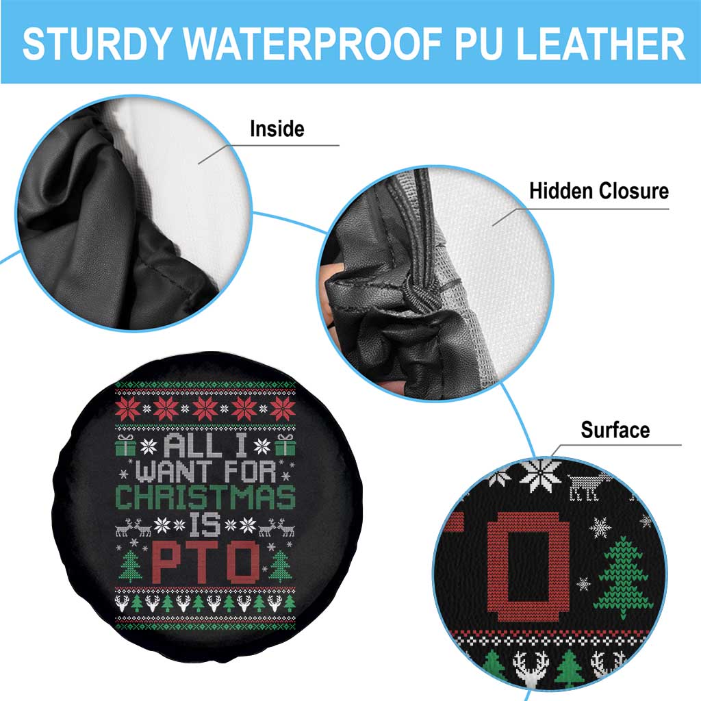 All I Want For Christmas Is PTO Spare Tire Cover Funny Office Xmas Holiday Work TS11 Print Your Wear