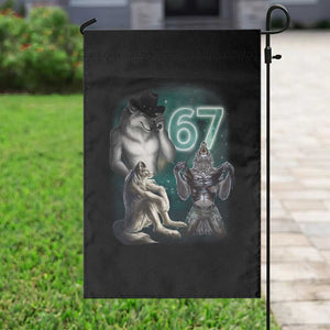 Funny 67 Alpha Wolf Garden Flag Cringe Werewolf Howling Six Seven Meme TS11 Print Your Wear