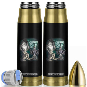 Funny 67 Alpha Wolf Bullet Tumbler Cringe Werewolf Howling Six Seven Meme TS11 Black Print Your Wear