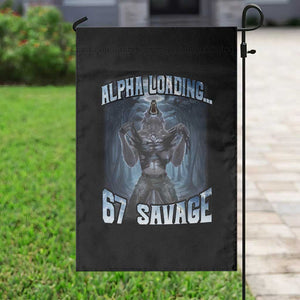 Funny 67 Alpha Wolf Garden Flag Alpha Loading 67 Savage Six Seven Gen Z Meme TS11 Print Your Wear