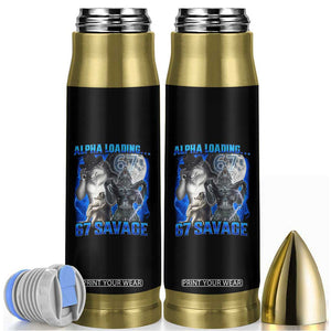 Funny Six Seven Alpha Wolf Bullet Tumbler Alpha Loading 67 Savage Wolves Moon Meme TS11 Black Print Your Wear