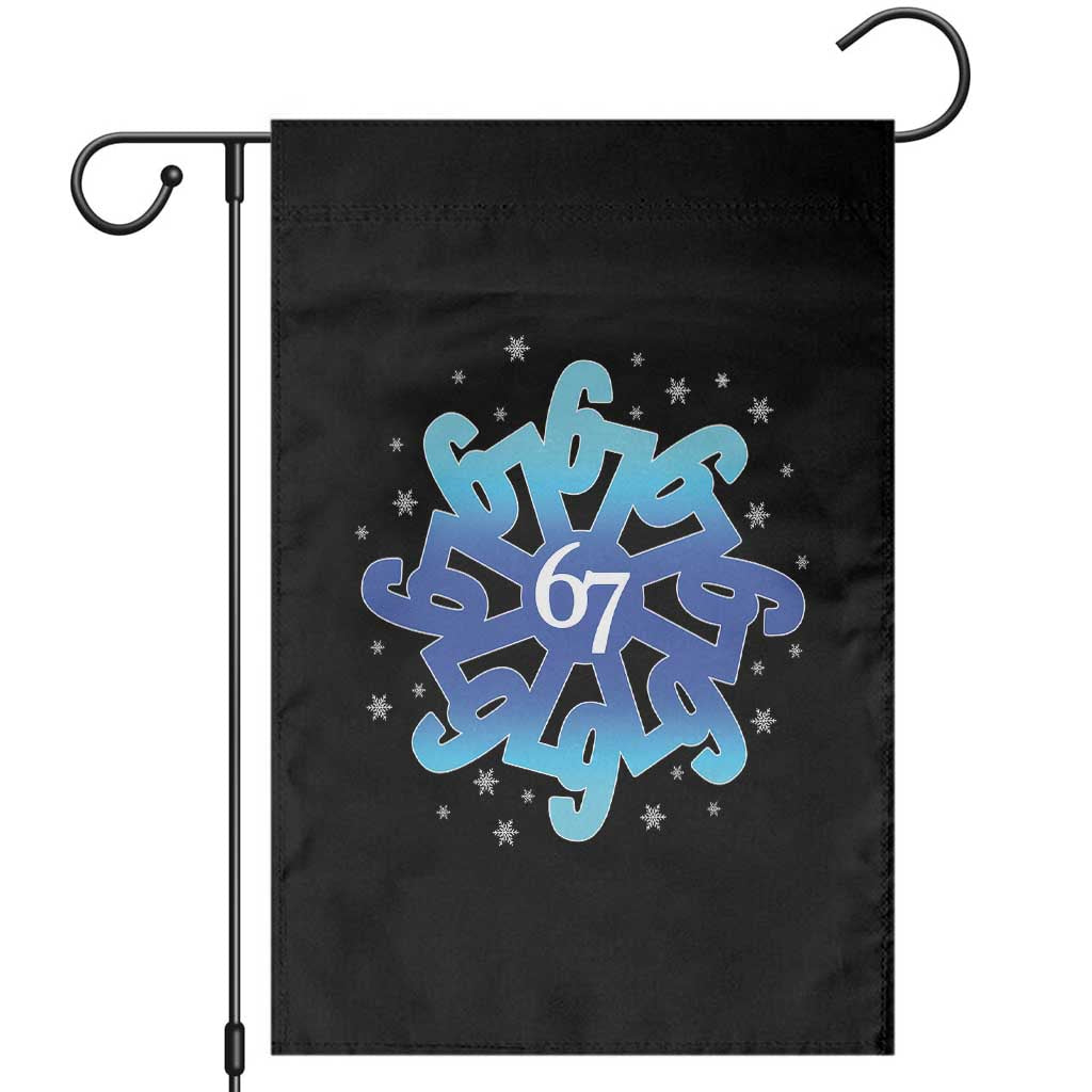 Funny 67 Christmas Snowflake Garden Flag Six Seven Meme Xmas TS11 Black Print Your Wear