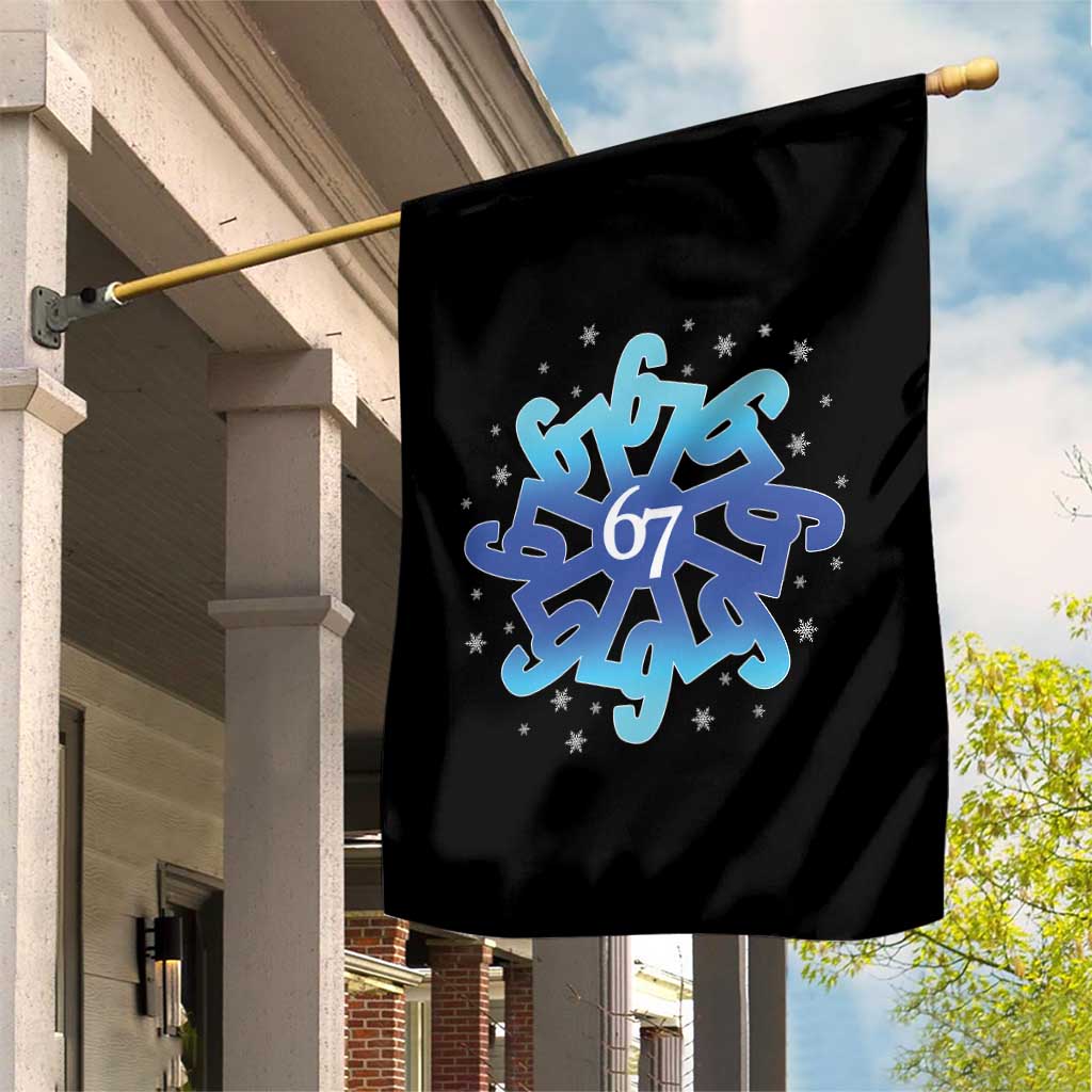 Funny 67 Christmas Snowflake Garden Flag Six Seven Meme Xmas TS11 Print Your Wear