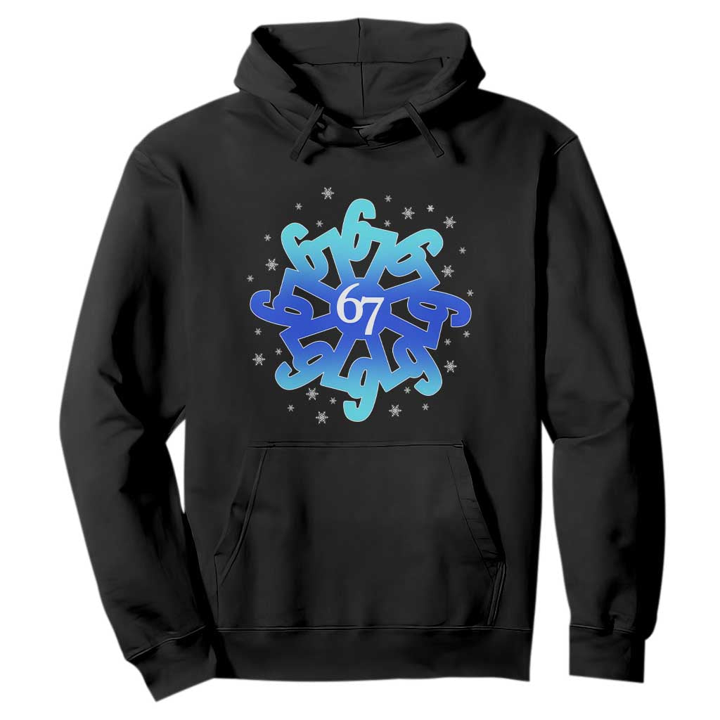 Funny 67 Christmas Snowflake Hoodie Six Seven Meme Xmas TS11 Black Print Your Wear