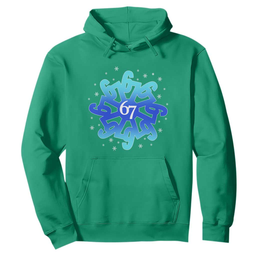 Funny 67 Christmas Snowflake Hoodie Six Seven Meme Xmas TS11 Irish Green Print Your Wear