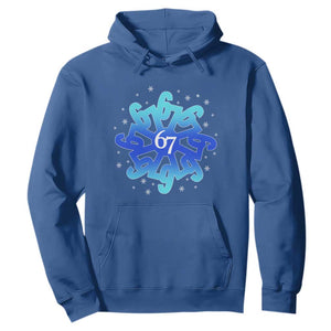 Funny 67 Christmas Snowflake Hoodie Six Seven Meme Xmas TS11 Royal Blue Print Your Wear