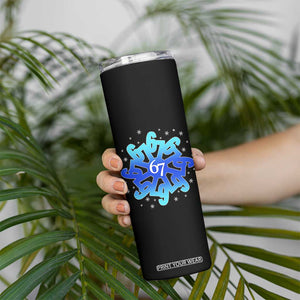 Funny 67 Christmas Snowflake Skinny Tumbler Six Seven Meme Xmas TS11 Print Your Wear