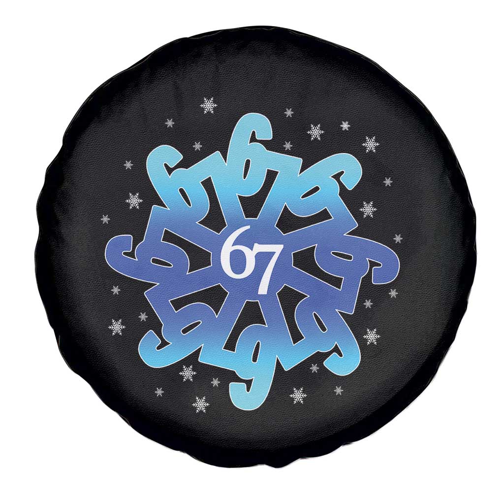 Funny 67 Christmas Snowflake Spare Tire Cover Six Seven Meme Xmas TS11 Print Your Wear