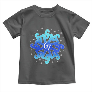 Funny 67 Christmas Snowflake Toddler T Shirt Six Seven Meme Xmas TS11 Dark Heather Print Your Wear
