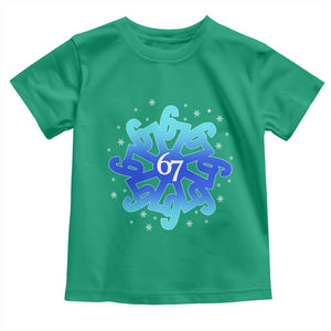 Funny 67 Christmas Snowflake Toddler T Shirt Six Seven Meme Xmas TS11 Irish Green Print Your Wear