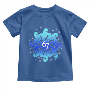 Funny 67 Christmas Snowflake Toddler T Shirt Six Seven Meme Xmas TS11 Royal Blue Print Your Wear