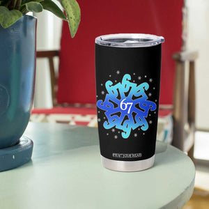 Funny 67 Christmas Snowflake Tumbler Cup Six Seven Meme Xmas TS11 Print Your Wear