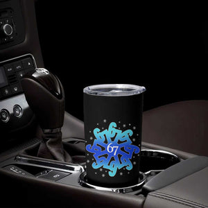 Funny 67 Christmas Snowflake Tumbler Cup Six Seven Meme Xmas TS11 Print Your Wear