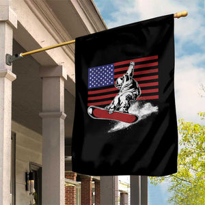 Funny Snowboarding Lover American Flag Winter Sport Garden Flag TS11 Print Your Wear