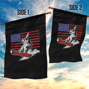 Funny Snowboarding Lover American Flag Winter Sport Garden Flag TS11 Print Your Wear