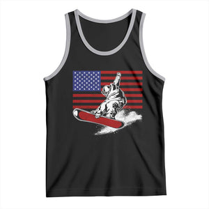 Funny Snowboarding Lover American Flag Winter Sport Tank Top TS11 Black Athletic Heather Print Your Wear