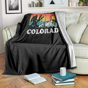Funny Colorado Skiing Bigfoot Snow Mountain Winter Sport Throw Blanket TS11 Print Your Wear