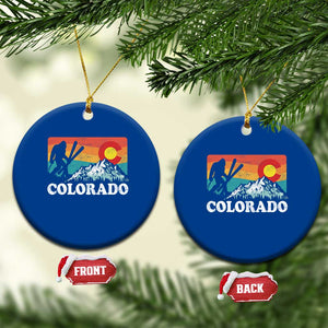 Funny Colorado Skiing Bigfoot Snow Mountain Winter Sport Ceramic Ornament TS11 1pc Blue Print Your Wear